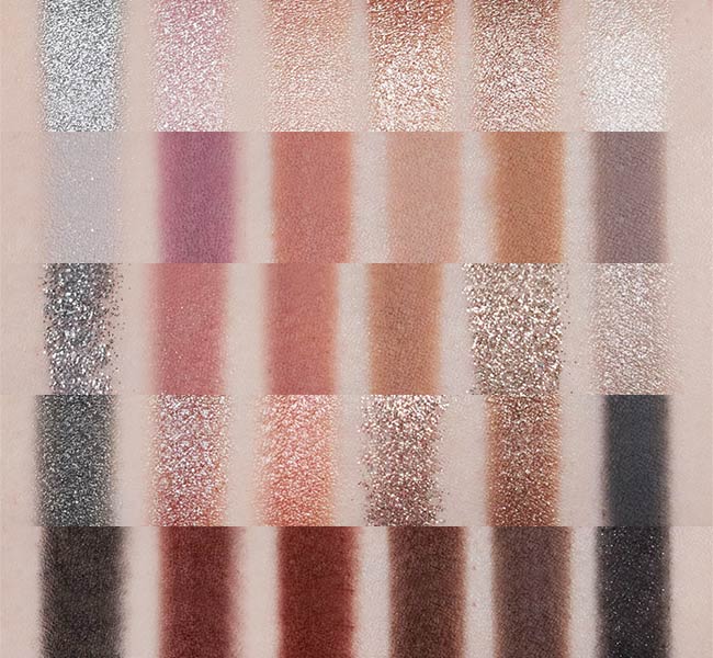 Swatches of ColourPop Rock Candy Pressed Powder Palette