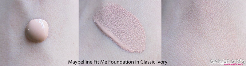 Maybelline Fit Me Foundation in Classic Ivory - Review and Swatches