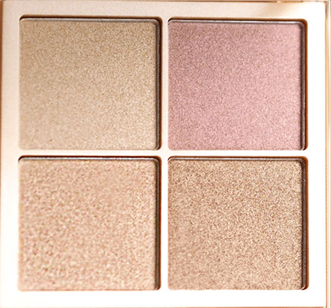 Huda Beauty Glow Obsessions Highlighter Palette in Light close up