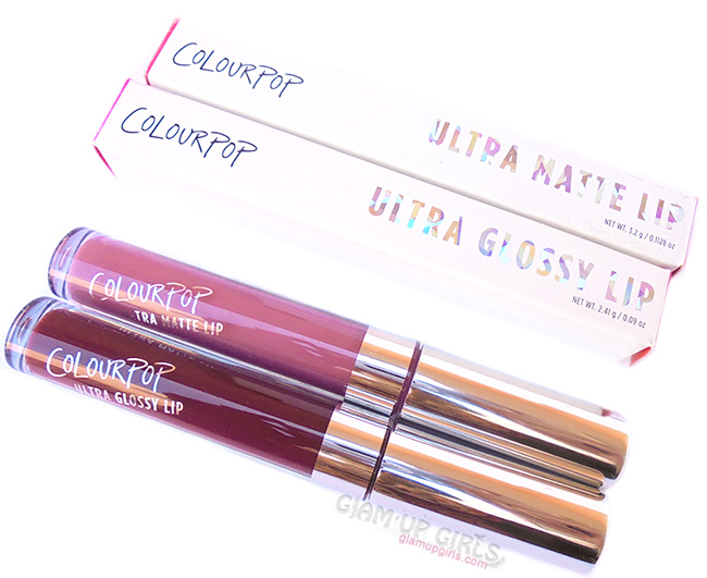 ColourPop Ultra Glossy Lip Sookie and Ultra Matte Lip Cheap Thrills - Review and Swatches