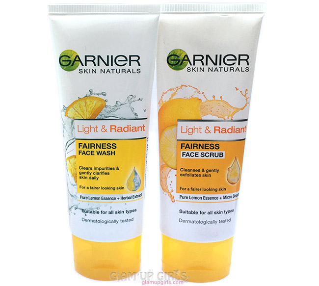 Review of Garnier Skin Naturals Light Fairness Face Wash and Face Scrub