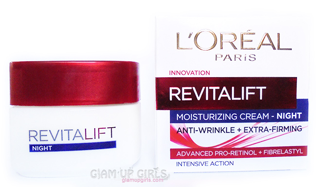 L'Oreal Revitalift Moisturizing Night Cream - Review | Glam up Girls