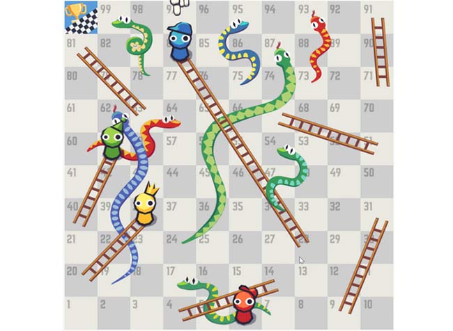 Online Snakes and Ladders Game