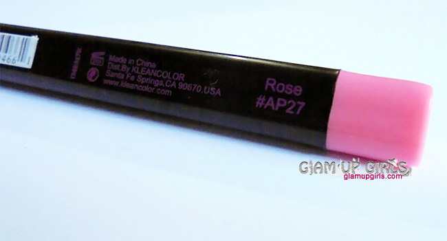 Kleancolor Retractable Waterproof Lip and Eye Liner in Rose - Review and Swatches