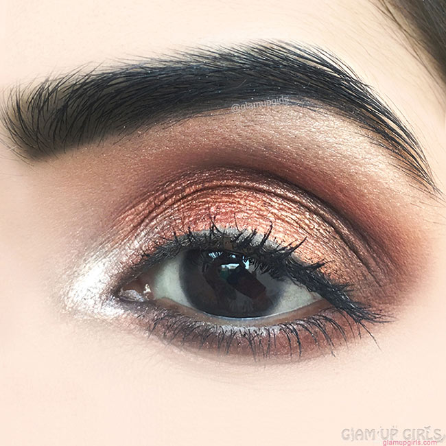 EOTD with Absolute Pure Metal Veil Fluid Eyeshadow in Blingin Bronze, Copper Glitz and Champagne
