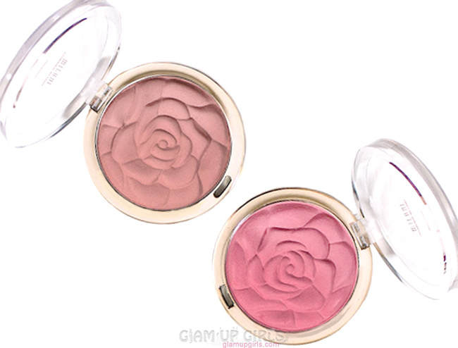 Milani Rose Powder Blush in Romantic Rose and Tea rose - Review and Swatches