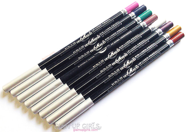 Christine Lip liner and Eye liner Pencils - Review and Swatches