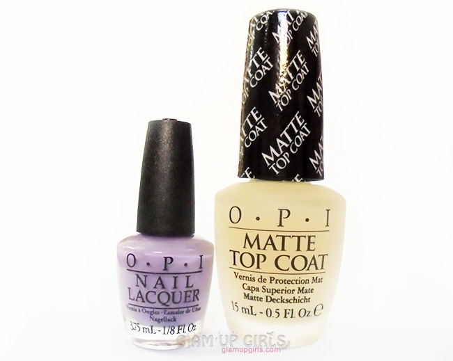 OPI Matte Top Coat and Nail Lacquer Do you lilac it
