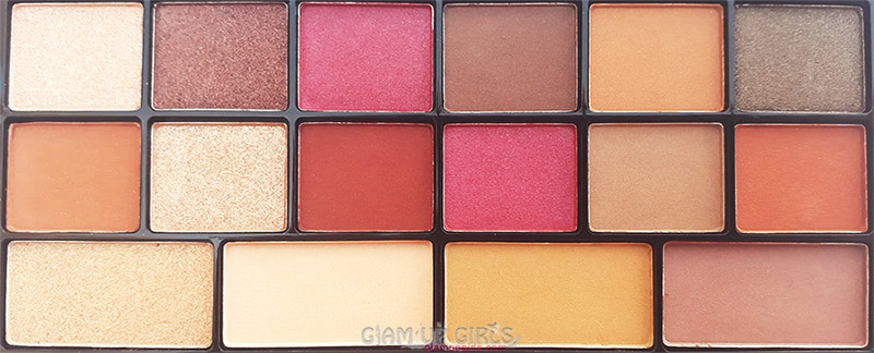 L.A. Colors Sweet! 16 Color Eyeshadow Palette in Brave Close up