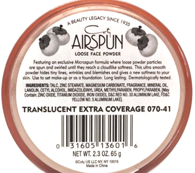 Coty Airspun Loose Face Powder Details