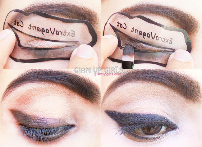 Eye liner tutorial using Eyeliner Stencils