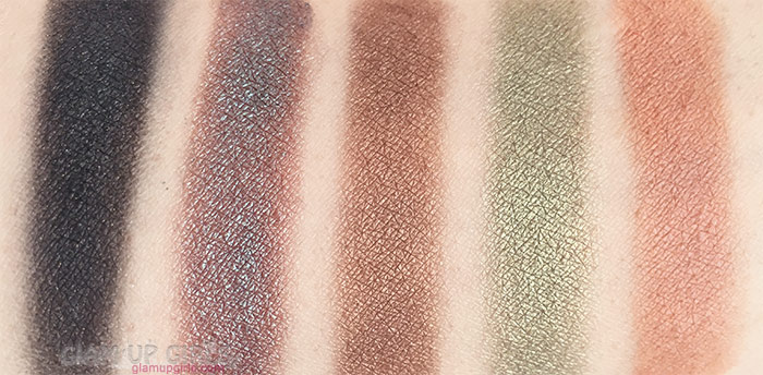 Swatches of Wet n Wild Color Icon Eyeshadow Palette in Comfort Zone Bottom