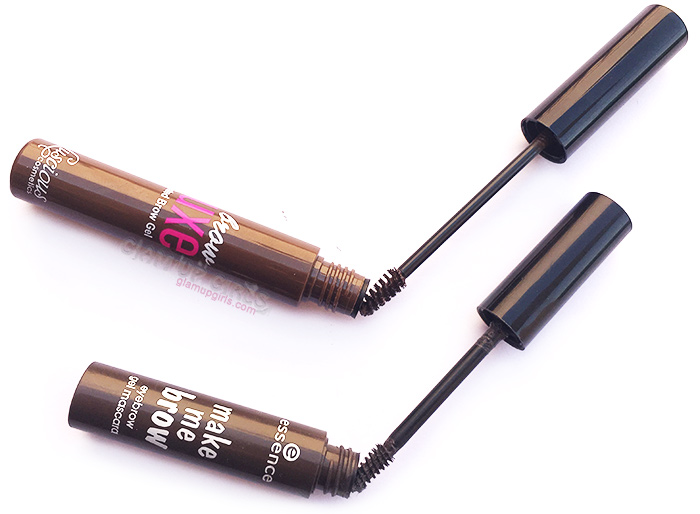 Comparison of Luscious Brow Luxe Tinted Brow Gel and Essence make me brow gel