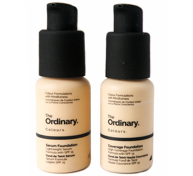 The Ordinary serum and coverage foundation
