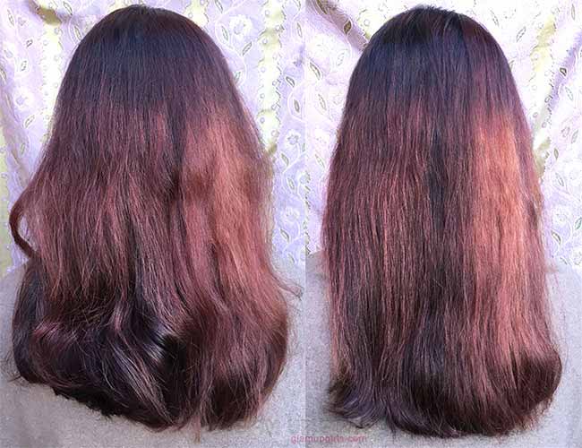 Irresistible Me Jade Hair Straightening Ceramic Brush - Before and After
