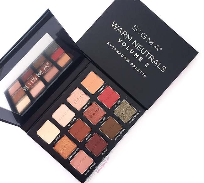 Sigma Beauty Warm Neutrals Volume 2 Eyeshadow Palette, Review and Swatches
