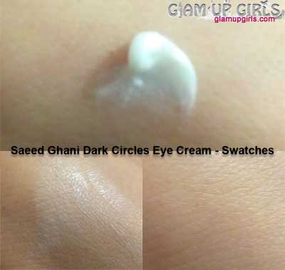 Saeed Ghani Dark Circles Eye Cream - Swatches
