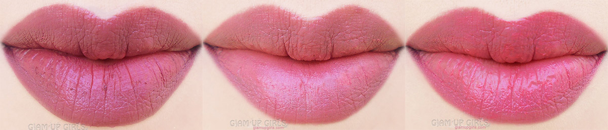Lip Swatches of NYX Soft Matte Lip Cream in Budapest, Cannes and Ibiza