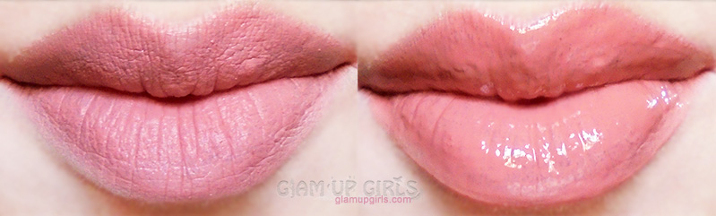 Sigma Beauty Lip Base in Go Dutch and Lip vex in Skinny Dip lip swatches