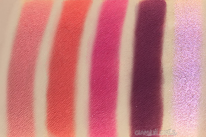 Swatches of Woke, Wish List, Menifest It, Keep Cool and Not Playing from Chasing Rainbows