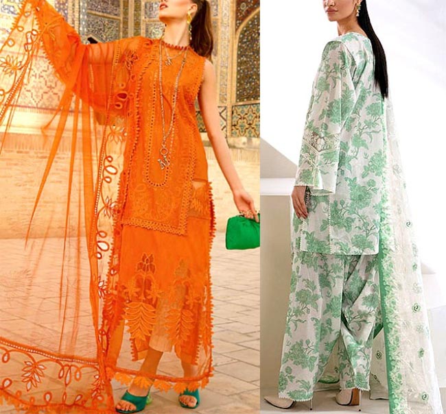 Trendy Styles of Lawn Dress Designs in Pakistan